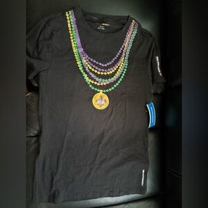 Beachbody Summit Shirt Black XS NWT New Orleans Mardi Gras short sleeve tee NOLA